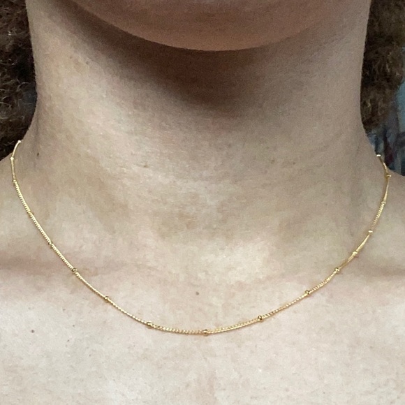 Jewelry - 💍Sterling Silver Gold Beaded Necklace💍